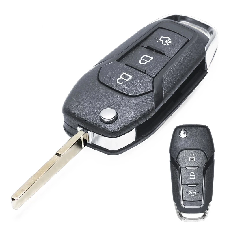 KEYECU складной дистанционный ключ 3 кнопки 315 МГц 434 ID49 чип HU101 Uncut Blade FOB для Ford escade Mondeo