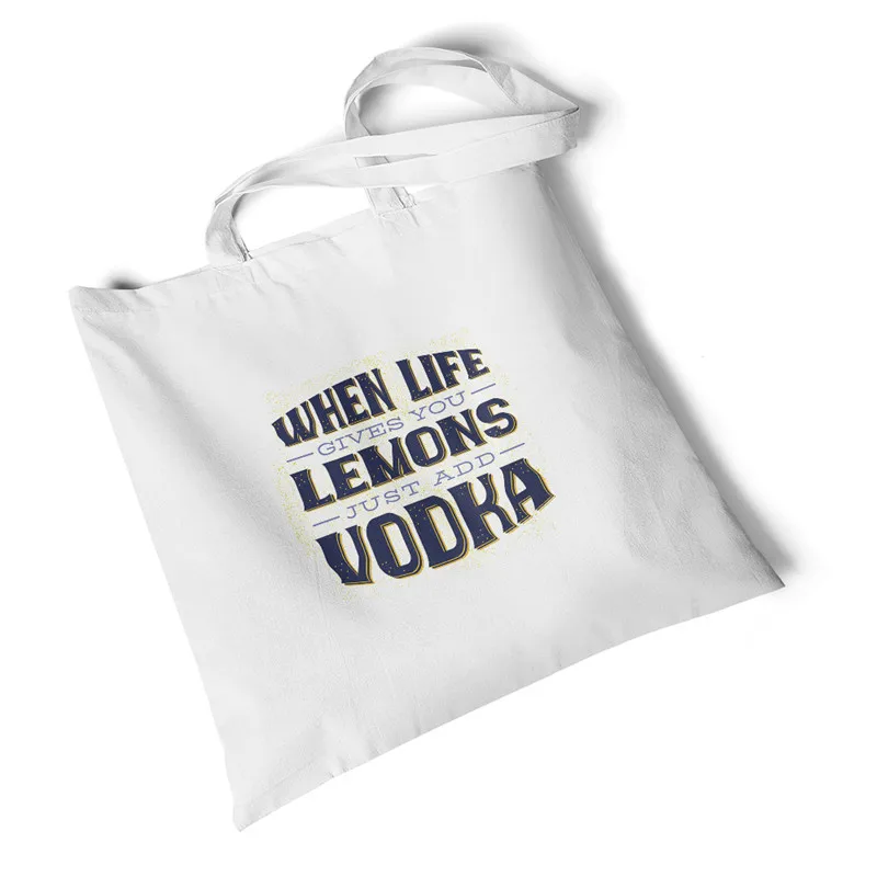 Забавные цитаты печати холщевая сумка на плечо сумки путешествия складная