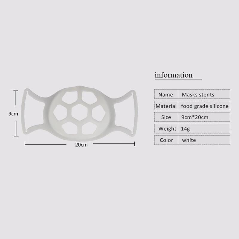 

5Pcs Mask Holder Reusable Dustproof Anti-boring Breathable Mask Bracket Non-stick Lipstick Nose Silicone Mask Inner Pad Bracket