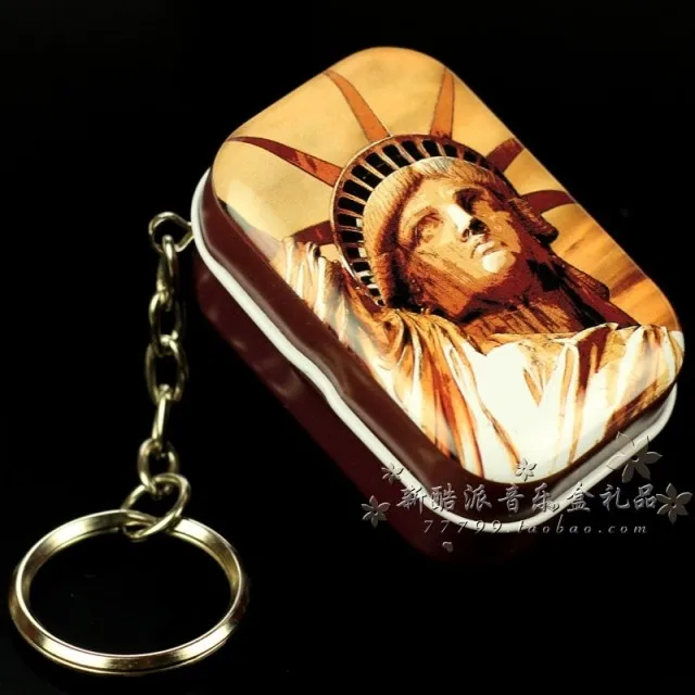 Миниатюрная Музыкальная Шкатулка в американском стиле брелок железная заводная