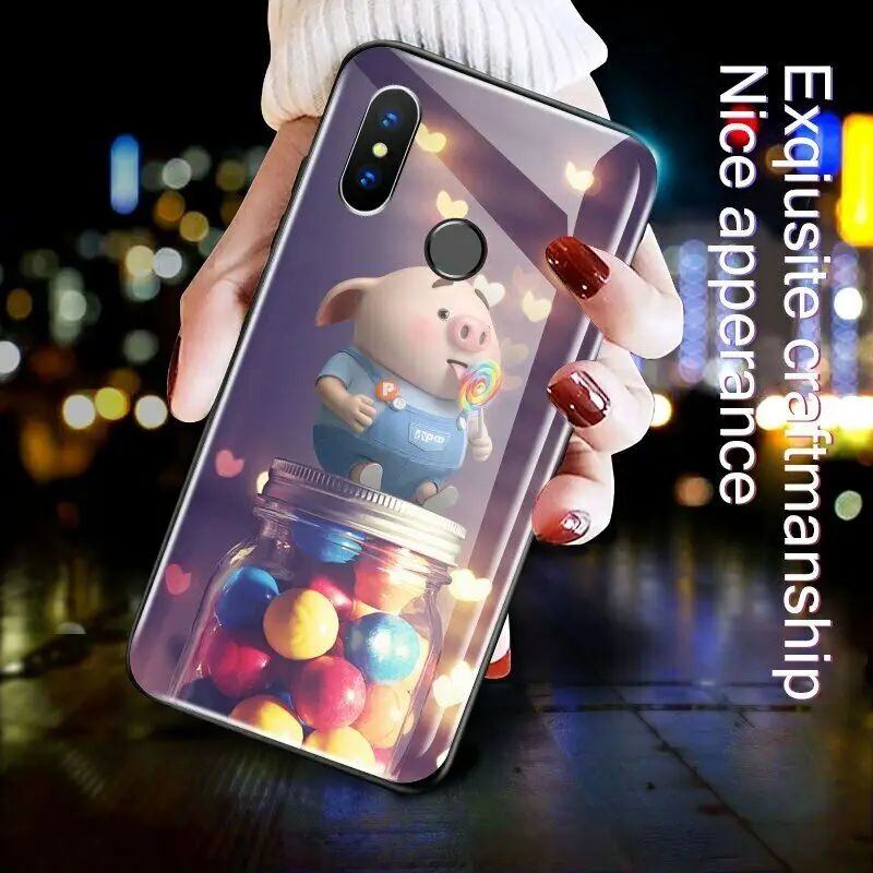 GKK закаленное стекло + Мягкий силиконовый чехол с рисунком для Xiaomi Redmi Note 5/Note 5 Pro |