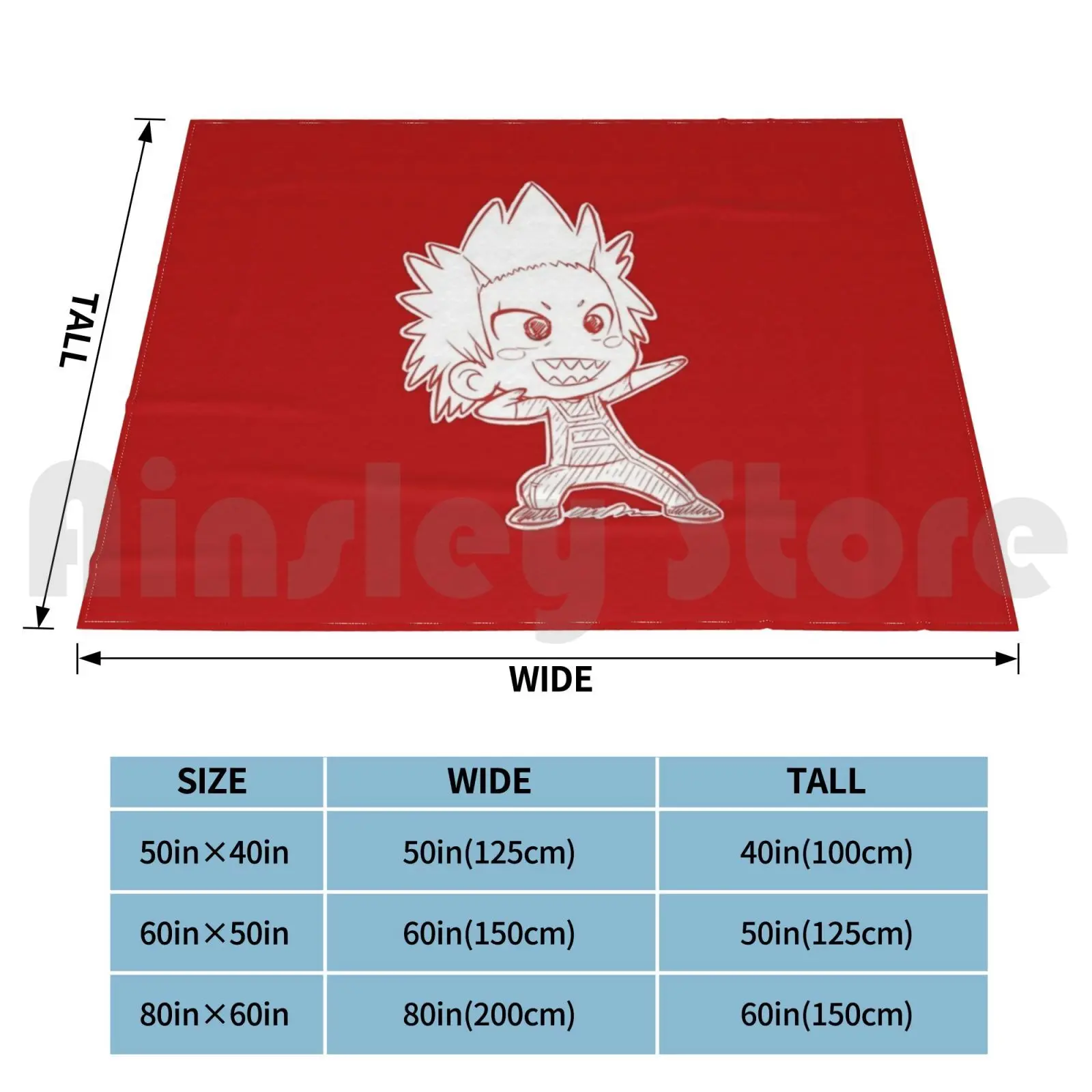 Одеяло Kirishima-Kun V2 для дивана-кровати путешествий Eijirou Kirishima Kun Bha Boku No