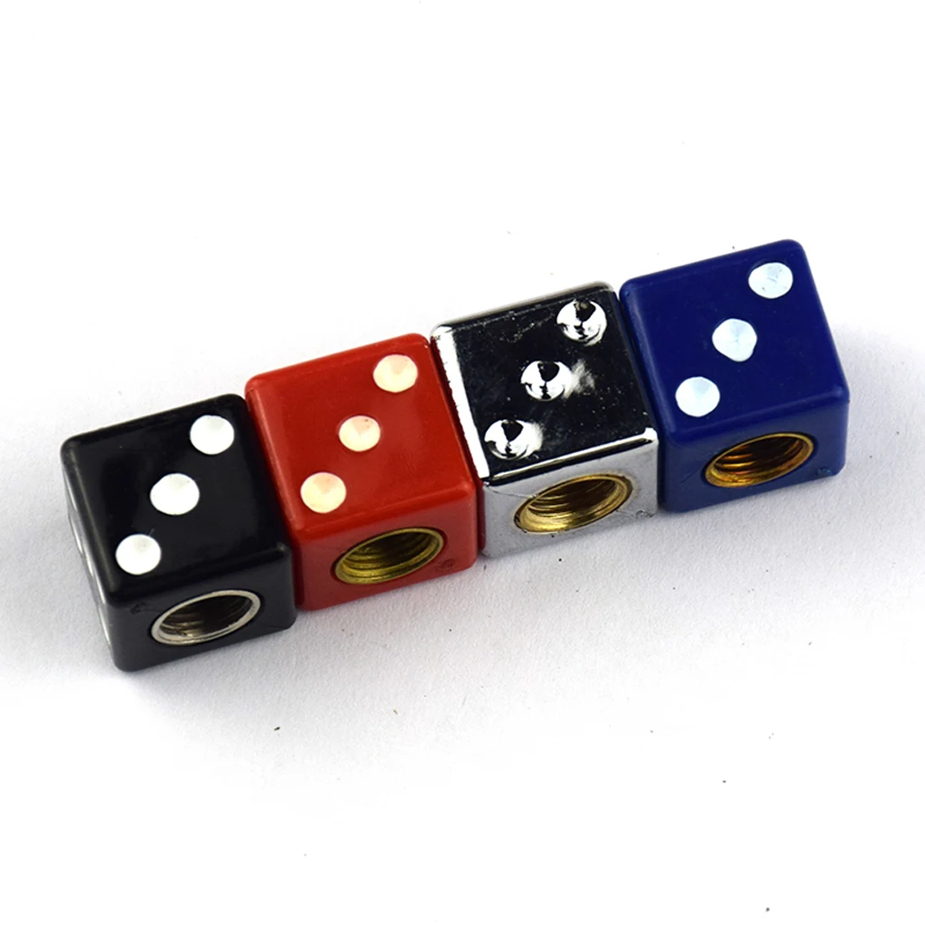 Черные игральные кости шины воздушный клапан Стволовые крышки для автомобиля