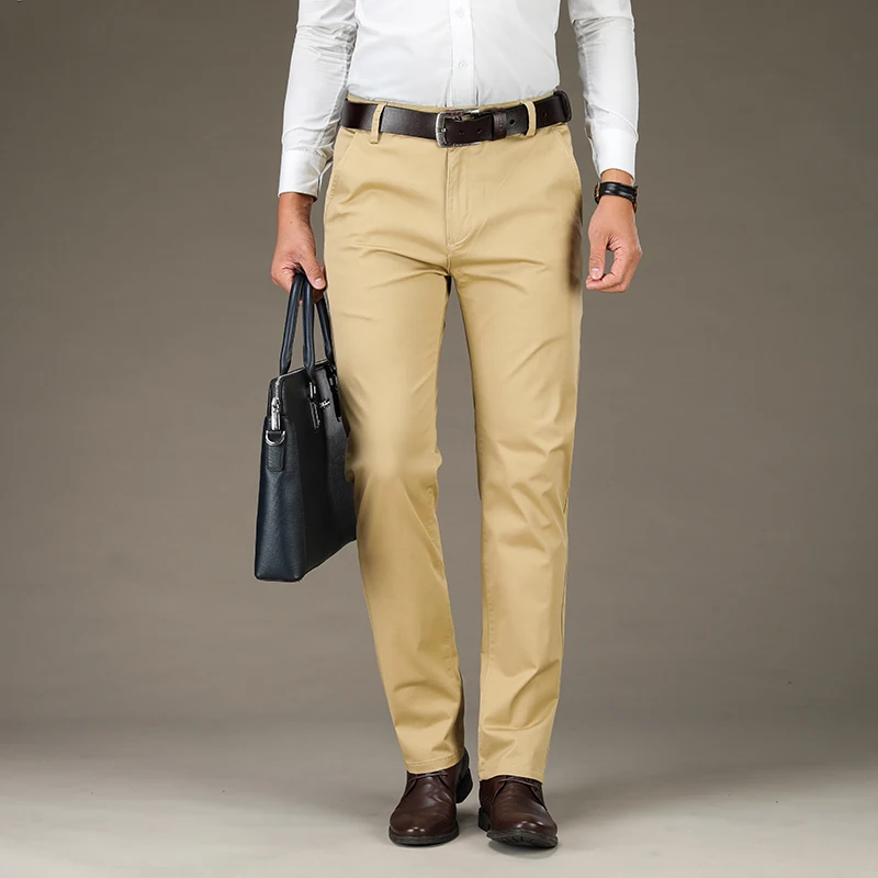 CHENLUN мужские брюки хлопковые повседневные Стрейчевые длинные прямые высокого