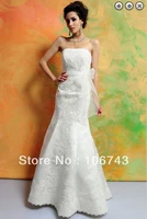 free shipping 2016 bridal gown vestidos formales white long dress plus size concise lace applique mermaid corset wedding dresses