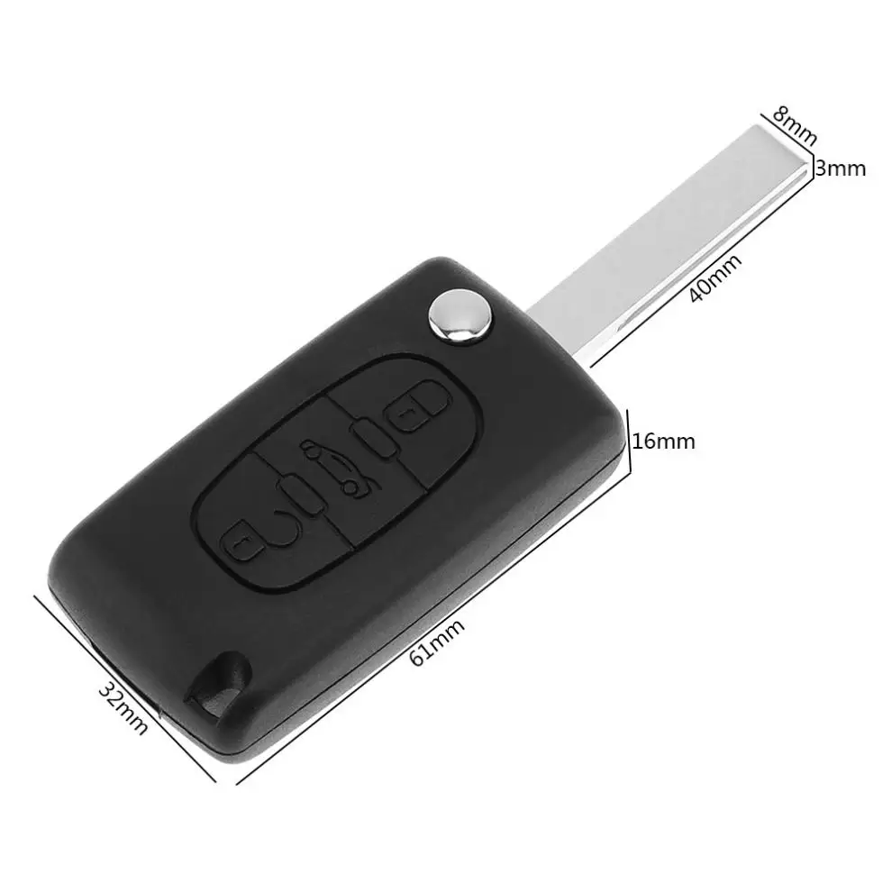 433 МГц 3 кнопки без ключа дистанционный брелок ID46 Chip и HU83 Blade CE0536 для Citroen C3 C4 C5