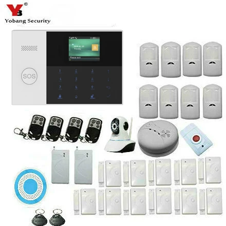 Yobang безопасности Android IOS APP GPRS сенсорная клавиатура WI-FI GSM Alarmes DIY KIT Смарт Камера SOS