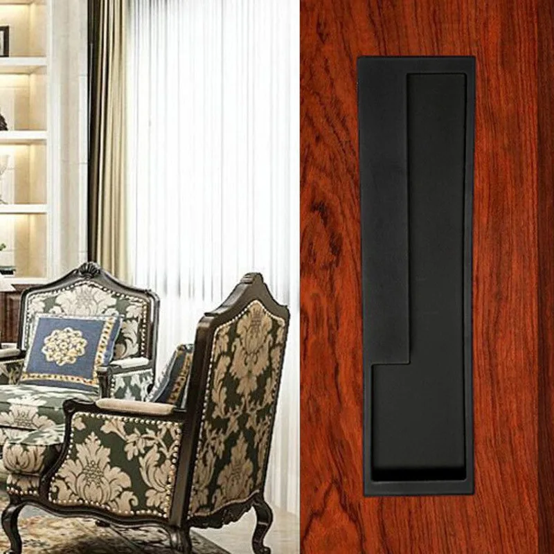 Zinc Alloy Cabinet Handles Hidden Furniture handle Invisible Drawer Pulls Gold Black Gray Door handles | Обустройство дома