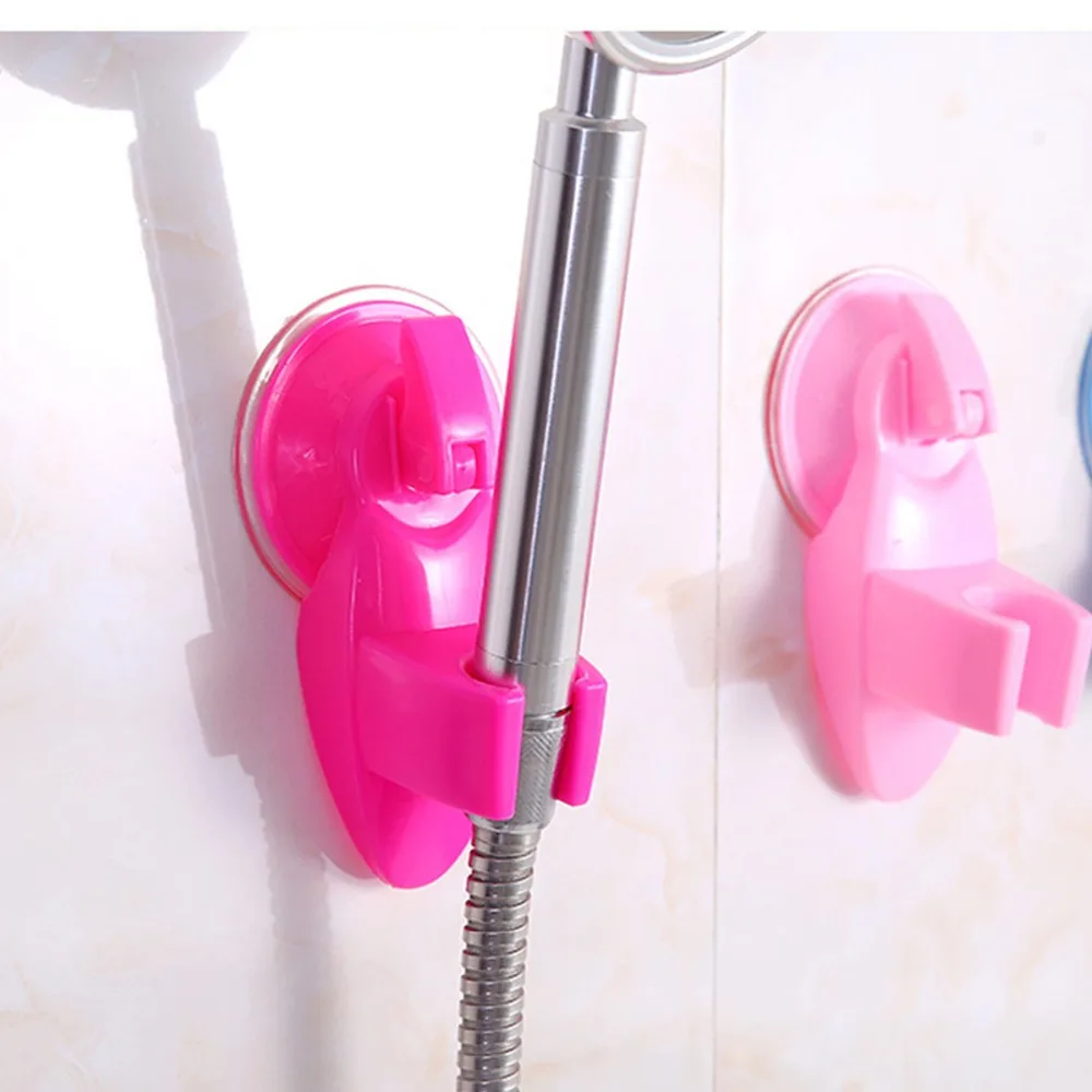 

Adjustable Hand Hold Showering Head Holder Wall Mounted Type Bathroom Suction Cup Plastic Vacuum Wall Mount Multi Color Shower