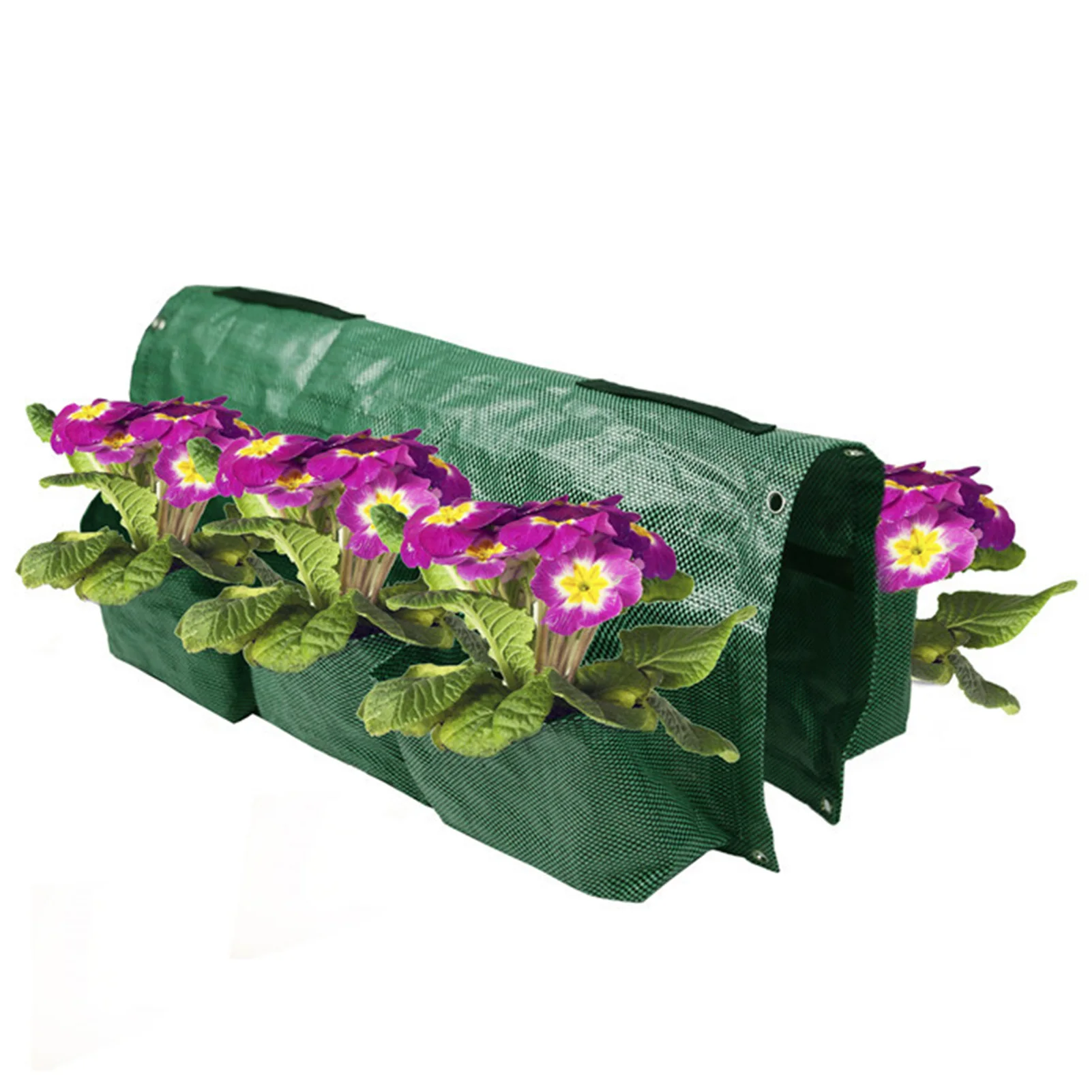 

Двусторонняя вертикальная сумка для растений, поручни для балкона, подвесной держатель для цветов, сумка для роста трав с 6 карманами
