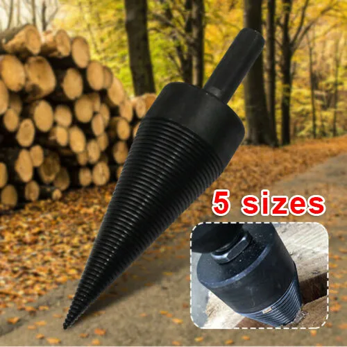 

High Speed Firewood Drill Bit Wood Splitter Screw Splitting Cone Driver 42 Mm