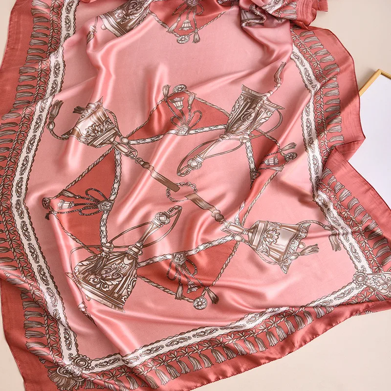 

New style Autumn and winter women Lovely print scarves hijab wraps lady beach silk muffler Seaside Popular fashion warm shawl