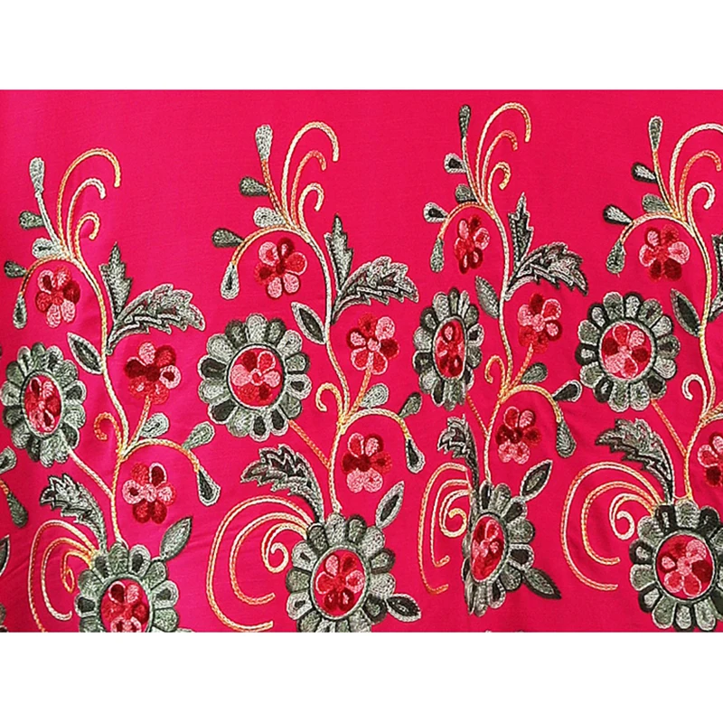 

Women's Mid-length Short-Sleeved Dress Wild Casual Plus Size Embroidery Vestidos Round Neck A-line Dress Tide 2020 Summer L105