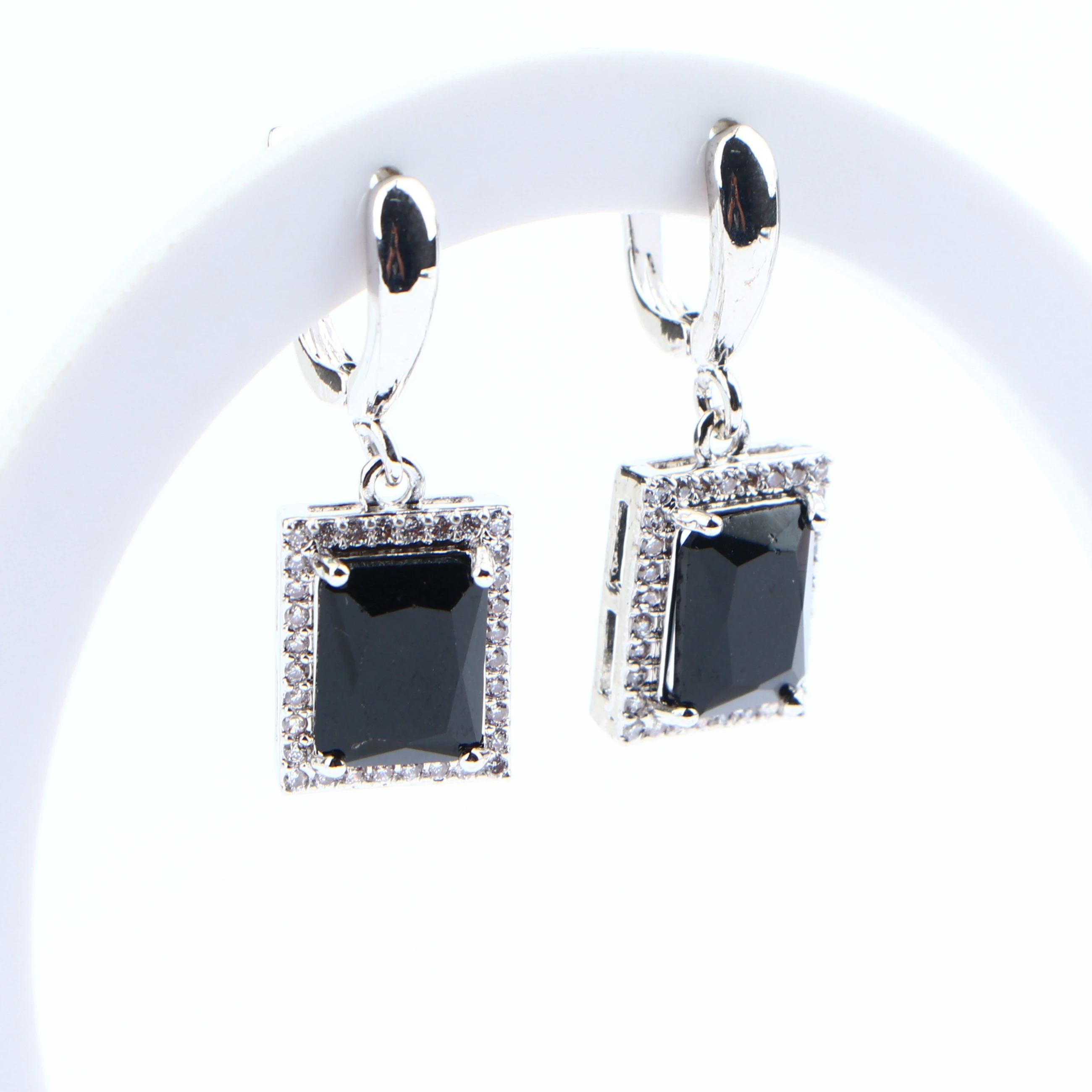 Женский костюм роскошный комплект свадебных украшений из серебра 925 пробы с