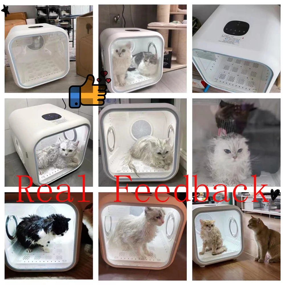 Caja de secado de pelo de gato completamente autom&aacute;tica, suministro de aire completo en forma de U, temperatura constante de 39 grados, esterilizaci&oacute;n de nido de Mascota-5