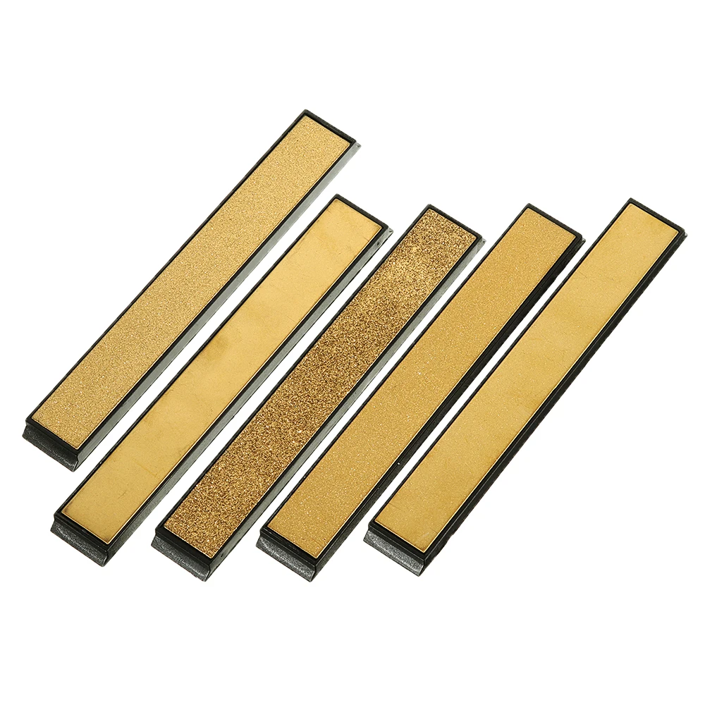 

5PCS Titanium Coated Diamond Knifes Grit Angle Sharpening Sharpen Stone Bar