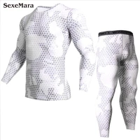 sport sets mens camouflage running bodybuilding suit compression tights mma rashgard fitness leggings joggers gym clothing men