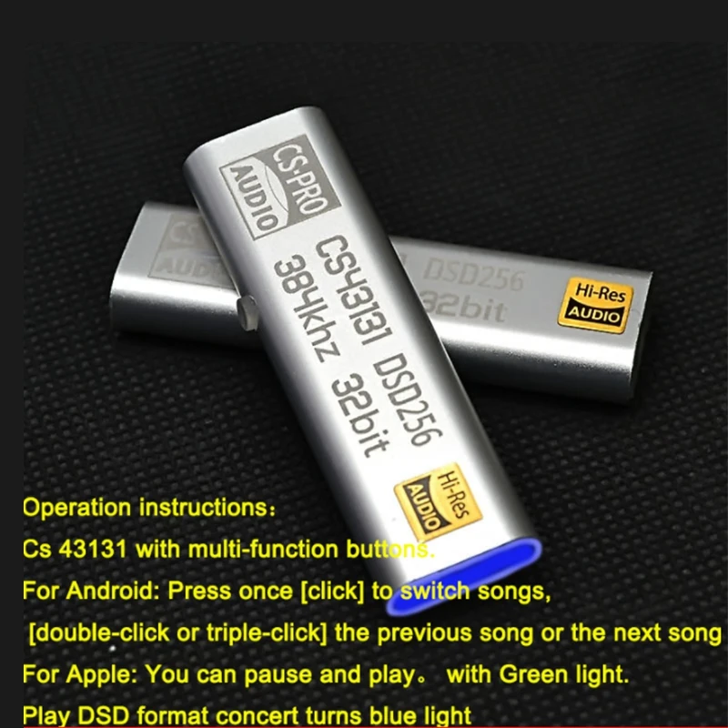 Тип C до 3 5 мм DSD256 для iPhone и Android усилитель наушников адаптер ЦАП Портативный USB Cirrus