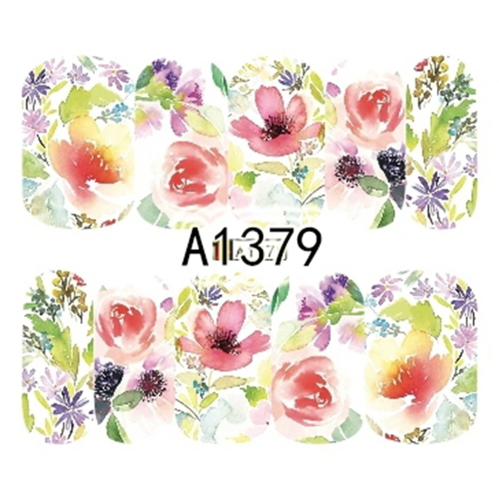 Модные женские наклейки на ногти цветы для дизайна ногтей сделай сам Декор