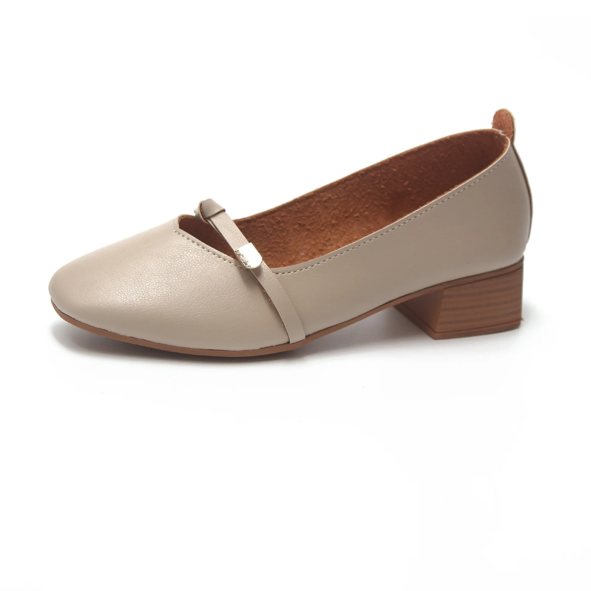 Новинка осенняя женская обувь Винтажная с закрытым носком износостойкая на