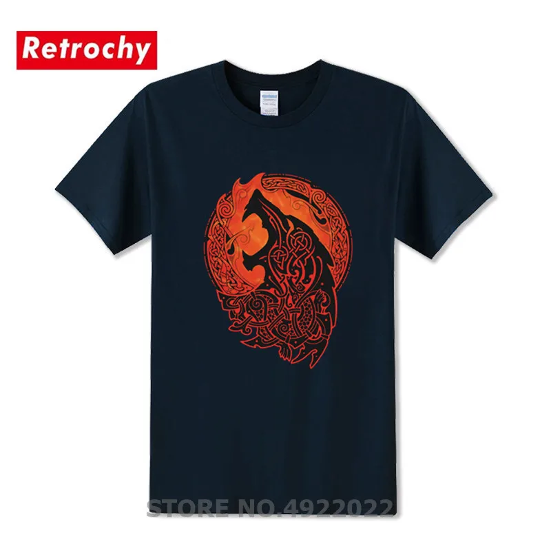Викинг-Волк FENRIR LOKI'S SON футболка Ретро Berserk Valhalla с одином Мужские Винтажные