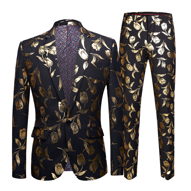 Мужские блейзеры с отворотами s серебристые бронзовые узором пейсли приталенный