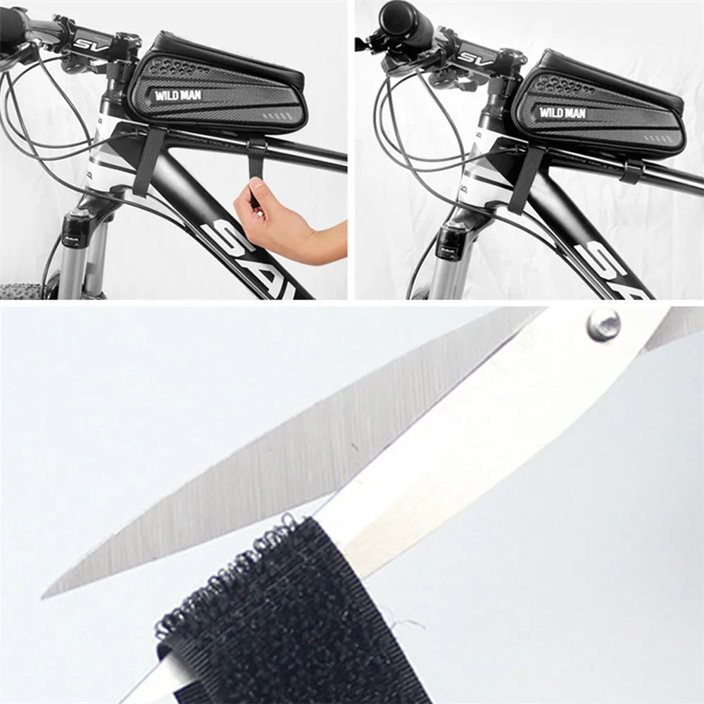 

New Bicycle Beam Bag Touchscreen Waterproof Front Cellphone Bag for Electric Scooter Bike Folding Top Tube Bag Cycling Case