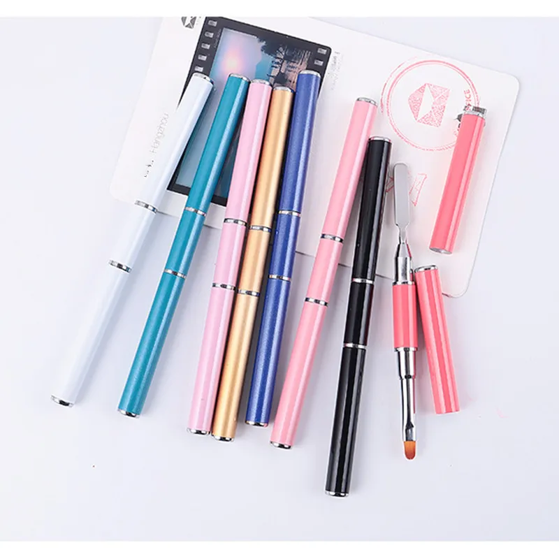 Flat Painting  French Manicure Tools Double Head Nail Brush Pen