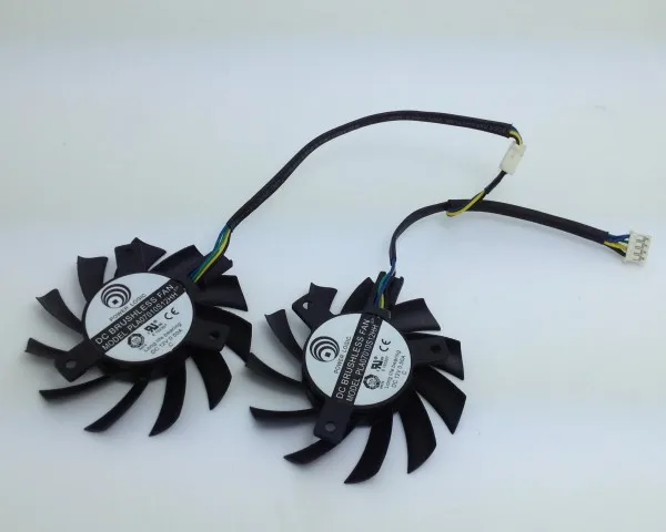 

New r5770 n450gts hawk cooling graphics card dual fan pla07010s12hh