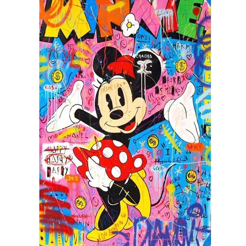 

Disney Mickey Minnie 5D DIY Diamond Painting full Square Round Diamond Embroidery Cross Stitch Rhinestone Mosaic decor for GIft