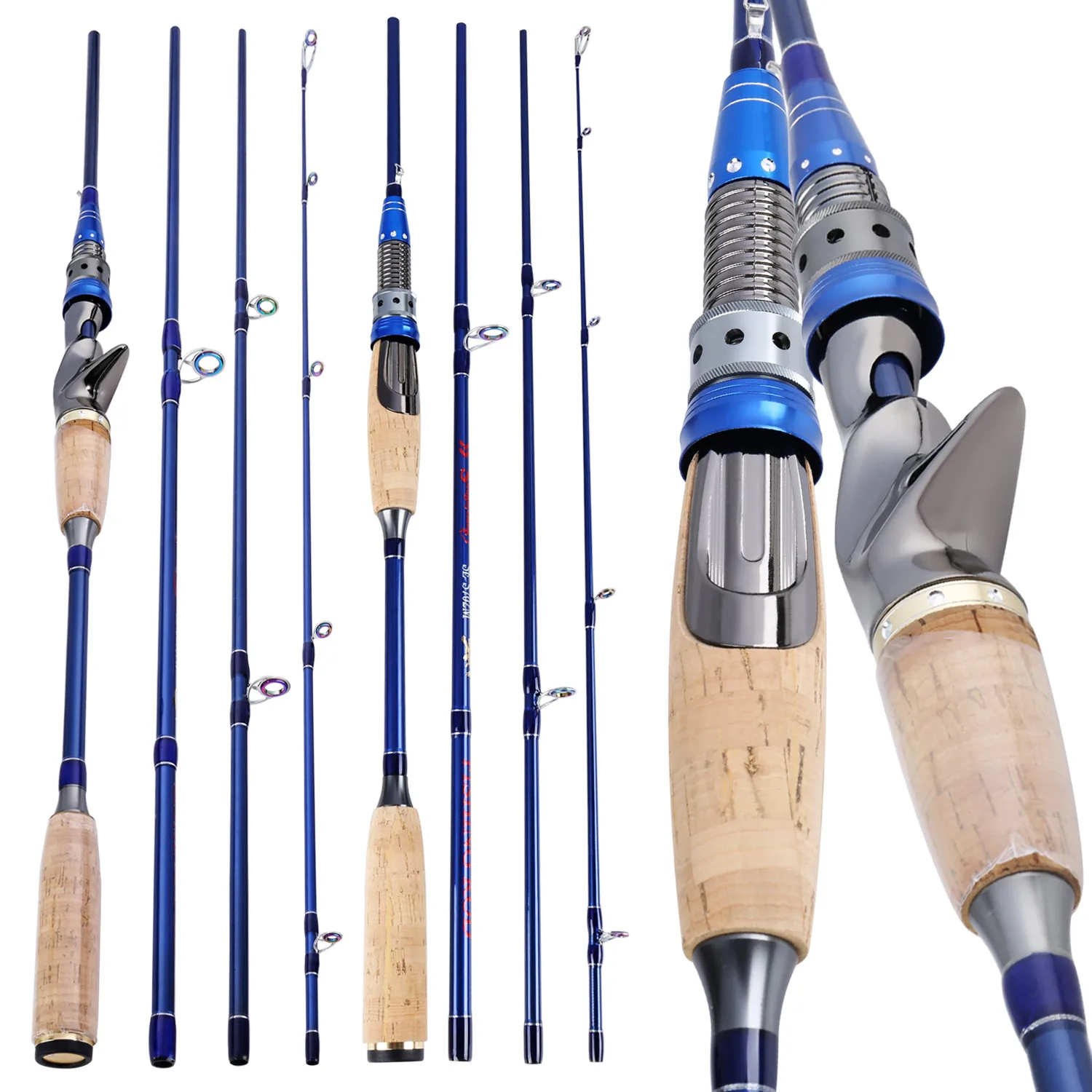 Sougayilang переносная Удочка с 4 секциями для путешествий спиннинга/забрасывания 24
