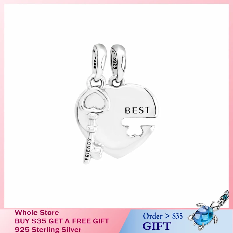 Новое поступление подвески в виде сердца и ключа от лучших друзей подходят для