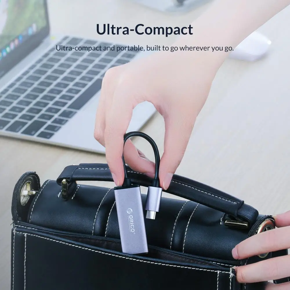 ORICO алюминиевая сетевая карта USB C Ethernet Тип к RJ45 гигабитный Lan адаптер 10/100/1000 для