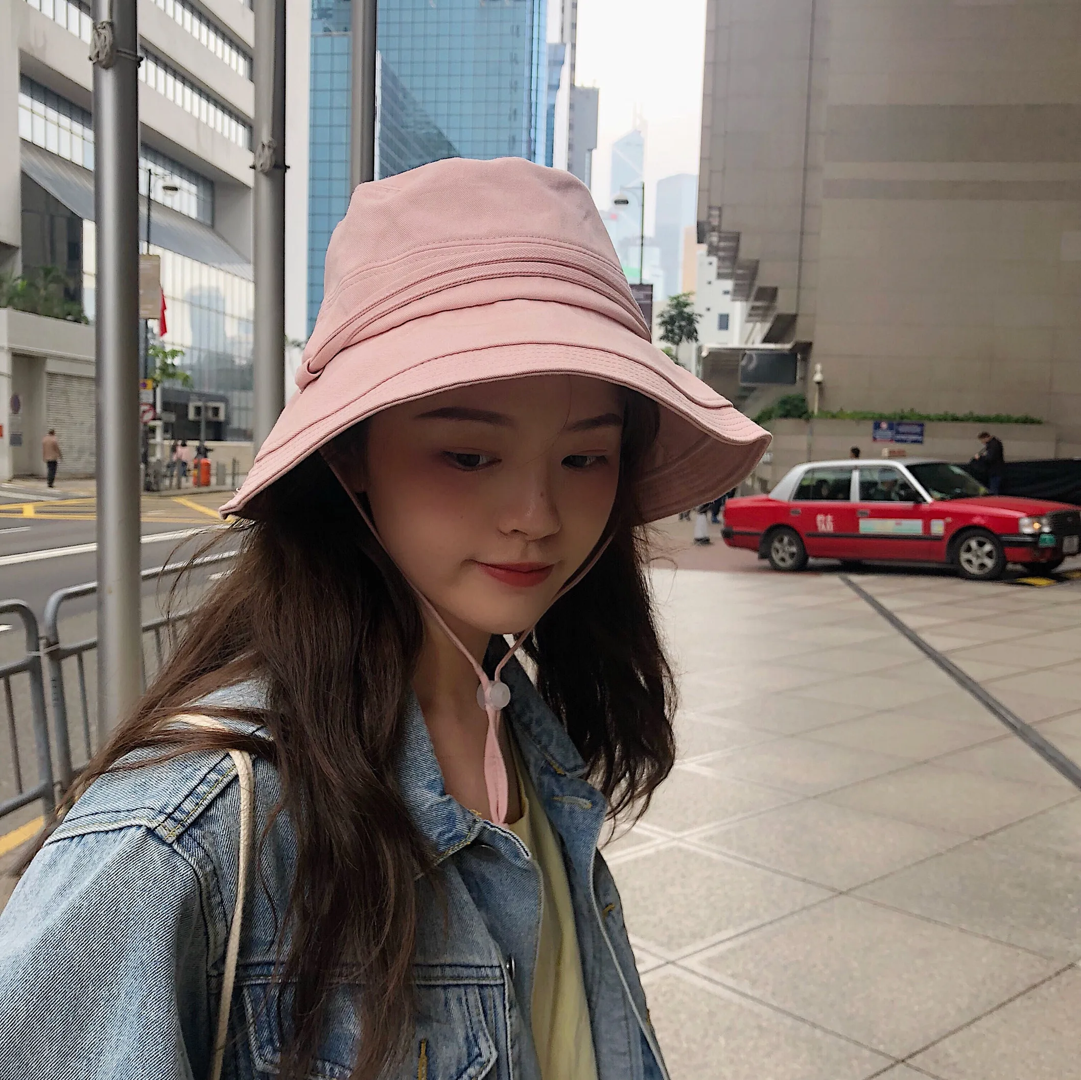 2021 New Female Japanese Art All-match Cotton Fisherman Hat with Large Brim Summer Sunblock Hat