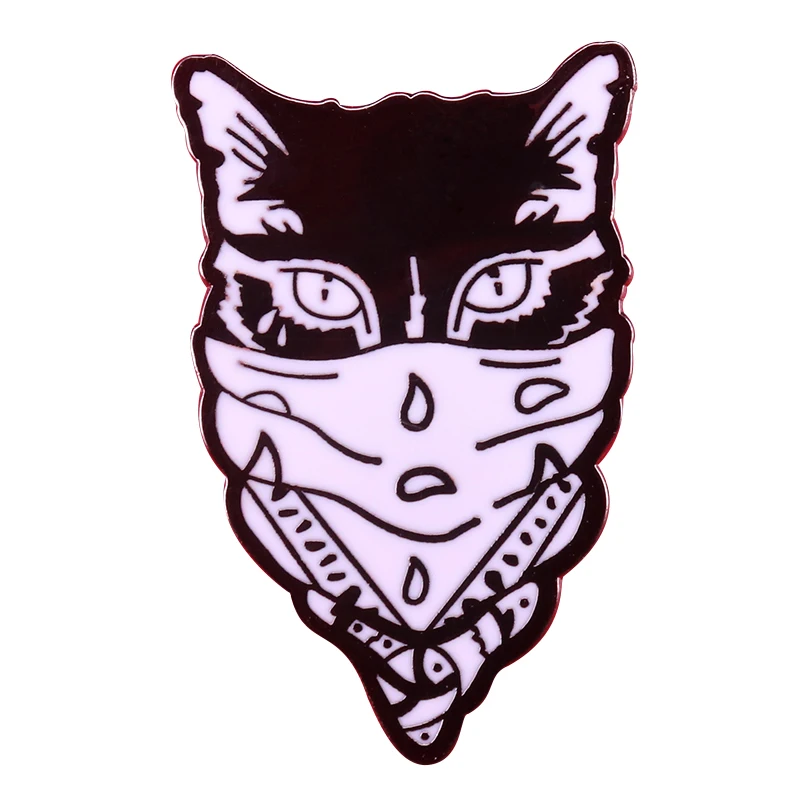 Черно белая эмалированная шпилька|Броши| |