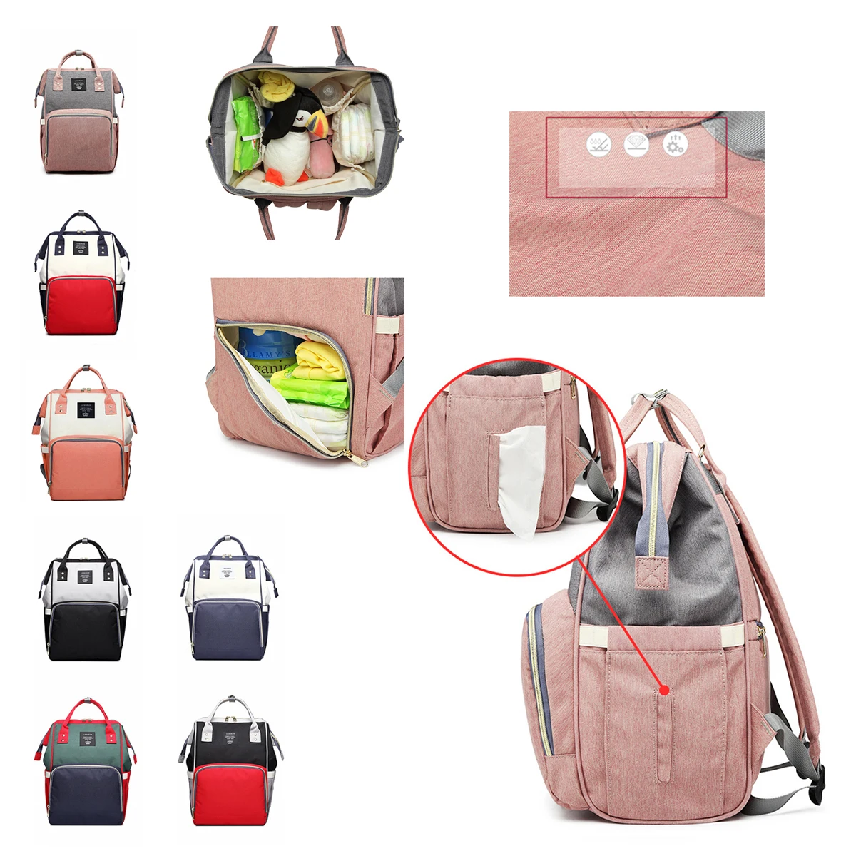 

2021 New Mummy Maternity Nappy Bag Brand Large Capacity Baby Bag Travel Backpack Designer Nursing Bag for Baby Care Bag