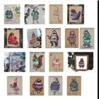 Набор для вышивки крестиком FF, хлопковая нить с изображением животных, вышивка крестиком на холсте, серия свитеров с изображением животных