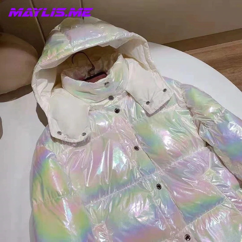 

Женский зимний пуховик с капюшоном, модель 2020 года, зимнее пальто, женская утепленная куртка на утином пуху, женская одежда