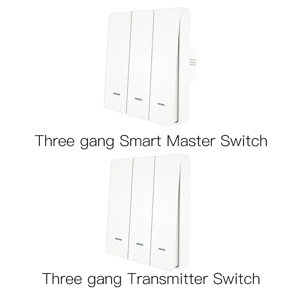 Kit 3 WI-FI "Умный" настенный wi-fi-выключатель RF433 кнопочный переключатель 1/2/3 банды Великобритании/ЕС Стандартный приложение Smart Life Беспроводной светильник переключатель дистанционного управления голосовым Управление - Цвет: Kit 3