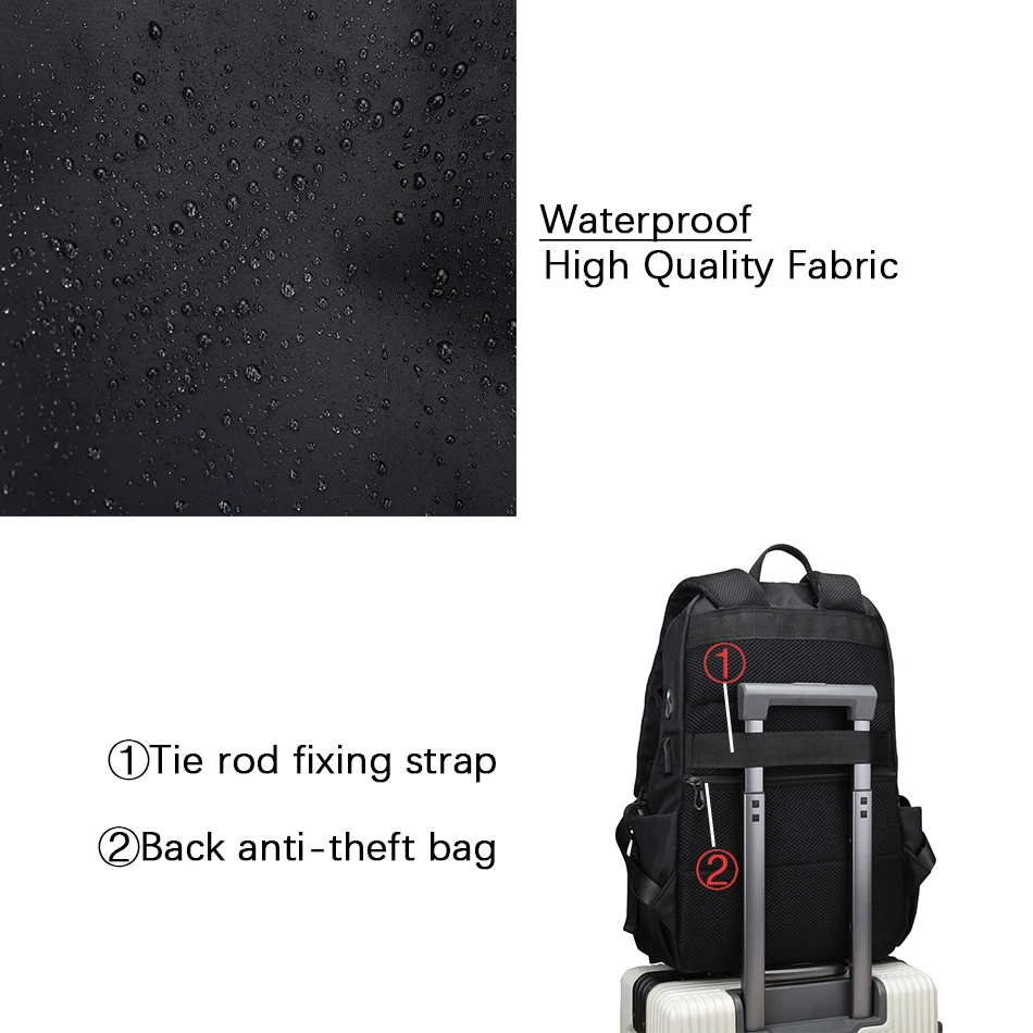 simple mens 15 6 inch laptop backpack waterproof outdoor travel backpacks male quality men school backpack teenagers usb charge free global shipping