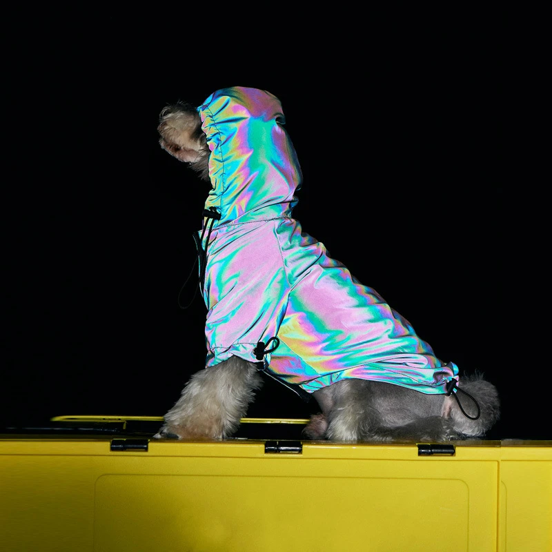 

Светоотражающий плащ для собак, модная яркая Одежда для собак, ветровка для французского бульдога, водонепроницаемое пальто для собак, одеж...