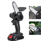 Электрическая цепная пила, 650 Вт, 4 дюйма, мини-пила для резки дерева, портативная электрическая пила с аккумулятором 24 В, электроинструменты