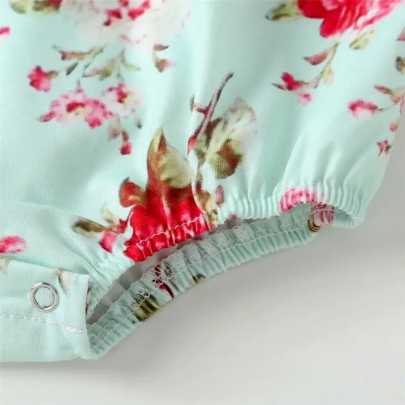 

US 2Pcs Newborn Infant Baby Girl Clothes Ruffle Romper Bodysuit Summer Outfit