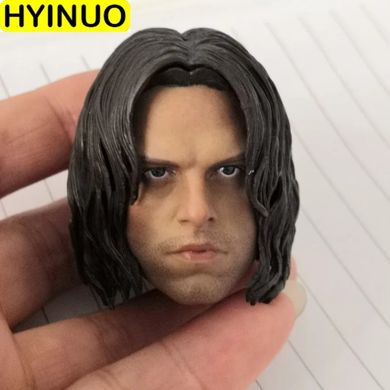 HT 1/6 масштаб США капитан длинные волосы Солдат Bucky Barnes Зимний голова 2 0 Лепка без