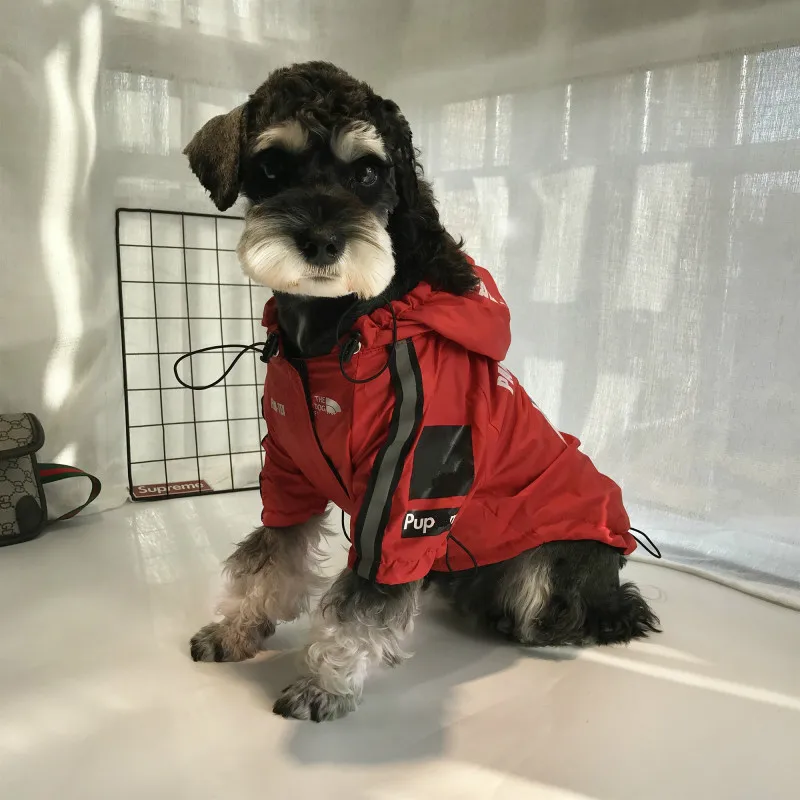 Собака Водонепроницаемый куртка щенок ветровка непромокаемая одежда вещи для