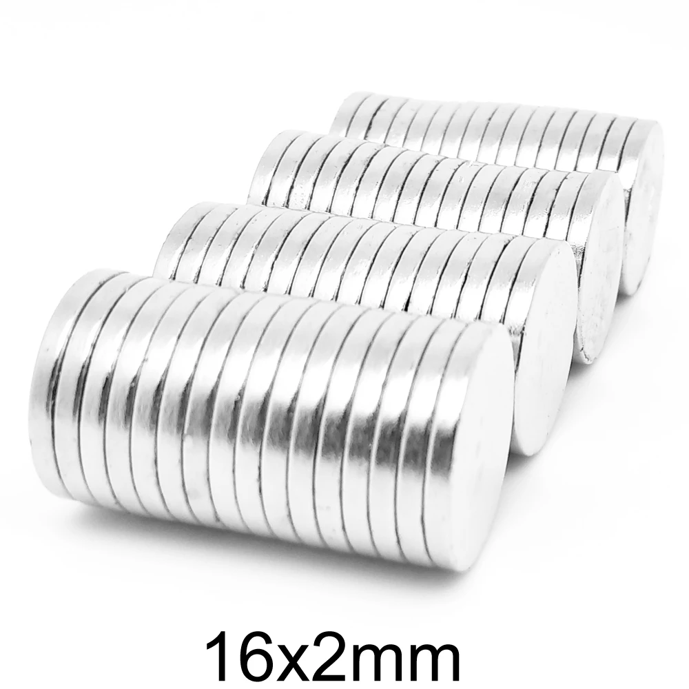 

10/20/50/100/150pcs 16x2 mm Powerful Magnets 16mmx2mm Neodymium Magnet 16x2mm Fridge Permanent NdFeB Strong Magnet 16*2 mm N35
