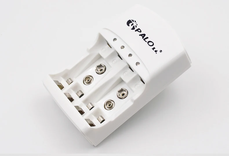 PALO 801 2 шт 9v перезаряжаемая батарея 300mAh 9 V nimh батарея 9 вольт батарея+ выделенное 2 слота 9v зарядное устройство AA AAA спешите к действию