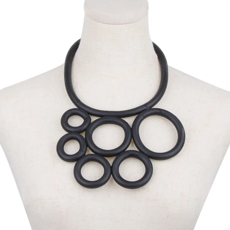 

YD & YDBZ новые дизайнерские круг колье для женщин, изготовлено вручную в этническом стиле резиновая кулон с короткой цепью ожерелья ручной раб...