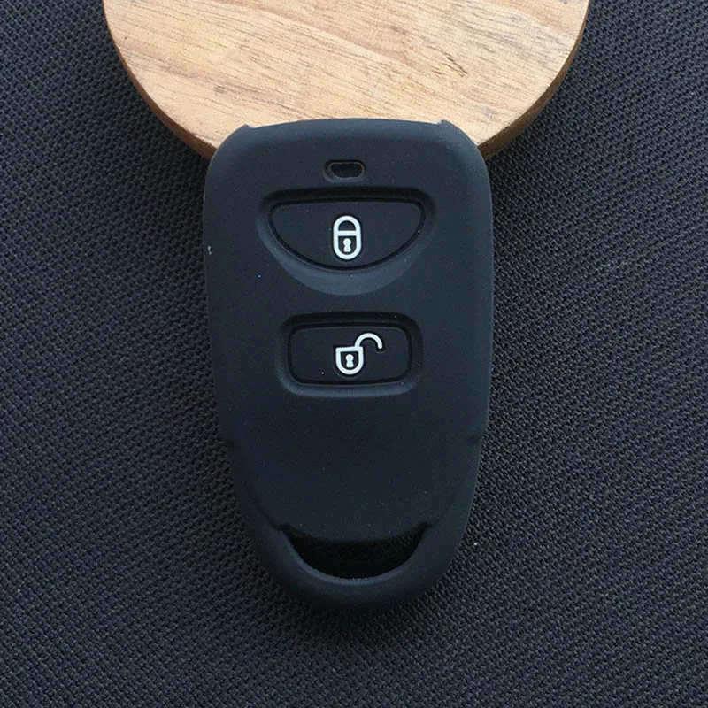 

Силиконовый чехол для автомобильного ключа чехол для Hyundai Elantra Sonata SantaTucson для Kia Carens 2 + 1 3 кнопочный ключ