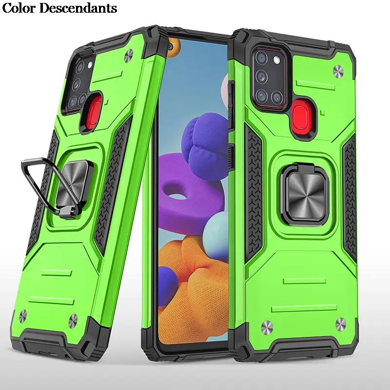 

Бронированный противоударный чехол для Samsung Galaxy A21s A 21 s A21 s A217 Etui, роскошный Магнитный чехол с кольцом-держателем для Samsun a21s Capa